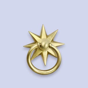 Beautiful Star Gold Knob | Kitchen Cabinet Knob | Drawer Knob | Furniture Knob | Cabinet Knob | Gold | Pull Handle