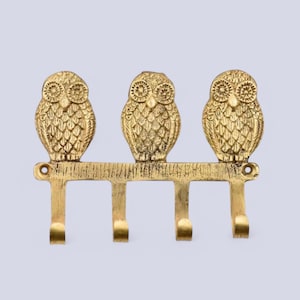 Schöne Eule Messing Kleiderhaken | Schöner Handtuch Haken | Wandhänger | Wandhaken | Gold Kleiderhaken | Neues Zuhause Geschenk