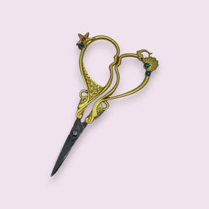 Beautiful Vintage Crystal Scissors | Decorative Scissors | Crafting Scissors | Gold Scissors | Embroidery Scissors | Sewing Scissors