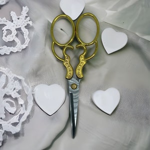 Beautiful Vintage Scissors | Decorative Scissors | Quality Crafting Scissors | Gold Scissors | Embroidery Scissors