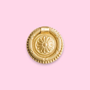 Beautiful Rosette Pull | Kitchen Cabinet Knob | Drawer Knob | Furniture Knob | Cabinet Knob | Gold | Pulls Handle | Round Knob