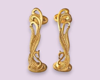 Beautiful Peacock Gold Handles | Cabinet Handles | Furniture Handles | Door Handles | Hand crafted Handles | New Home Gift | Wedding Gift