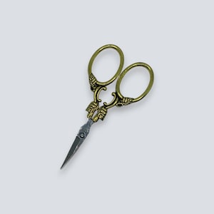 Beautiful Leaf Inspired Scissors | Decorative Scissors | Vintage Scissors | Gold Scissors | Intricate Scissors | Sewing Scissors