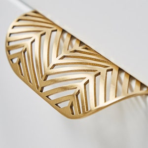 Leaf Shaped Handle | Beautiful Handle | Drawer Handle | Brass Knob | Kitchen Cabinet Handle | Brushed Gold | Brass Handle