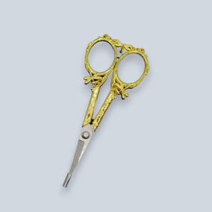 Schöne von Libellen inspirierte Schere | Deko Schere | Handbemalte Schere | Gold Schere | Stick-Schere