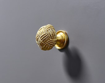 Beautiful Wool Brass Knob | Luxurious Drawer Knob | Cabinet Knob |  Dresser Door Knob | Gold | Brass Handle | Home Decor