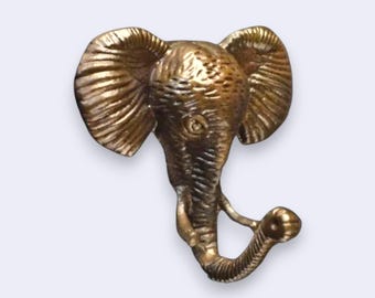 Beautiful Elephant Hook | Gold Coat Hook | Wall Hanger | Animal Hook | Gold Wall Hook