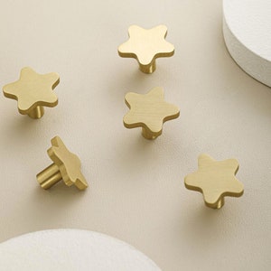 Beautiful Star Gold Knob | Kitchen Cabinet Knob | Drawer Knob | Furniture Knob | Cabinet Knob | Gold | Pulls Handle