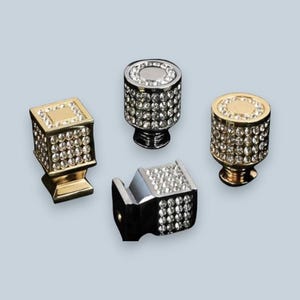 Beautiful Diamond Crystal Knob | Luxurious Drawer Knob | Cabinet Knob |  Dresser Door Knob | Gold Knob | Home Decor