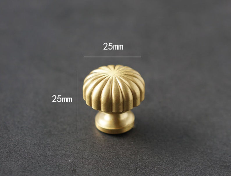 Beautiful Vintage Gold Knob Sunflower Knob Solid Brass Etsy