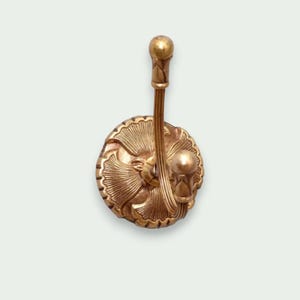 Beautiful Antique Style Brass Coat Hook | Beautiful Towel Hook | Wall Hanger | Luxe Hook | Gold Coat Hook