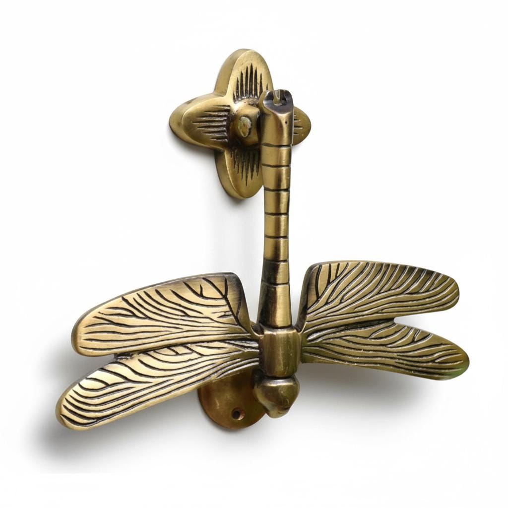 英国アンティーク 1930〜 ブラッドハウンド小さな真鍮製のドアノッカー