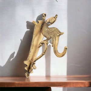 Beautiful Peacock Brass Hook | Beautiful Coat Hook | Wall Hanger | Wall Hook | Gold Coat Hook