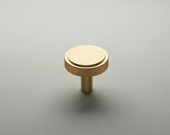 Beautiful Gold Knob | Knurled Knob | Solid Brass Knob | Cabinet Knob | Drawer Knob | Brass Handle