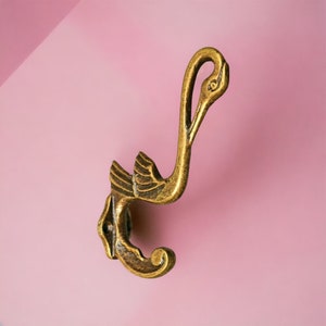 Beautiful Animal Hook | Gold Crane Coat Hook | Wall Hanger | Animal Hook | Gold Wall Hook