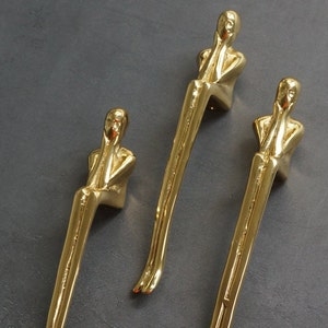 Beautiful Brass Handle | Thinker Shaped Handle | Furniture Knob | Cabinet Knob  | Gold Brass Handle | Pull Handle | Kitchen Cabinet Knob