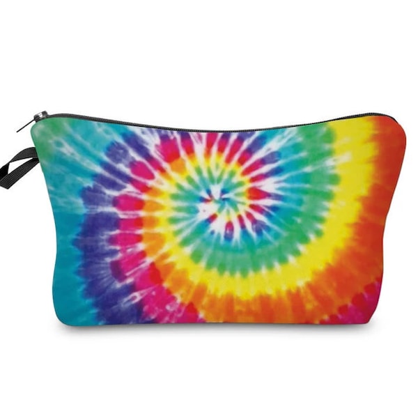 Tie dye makeup bag travel bag cosmetic bag organized bag purse