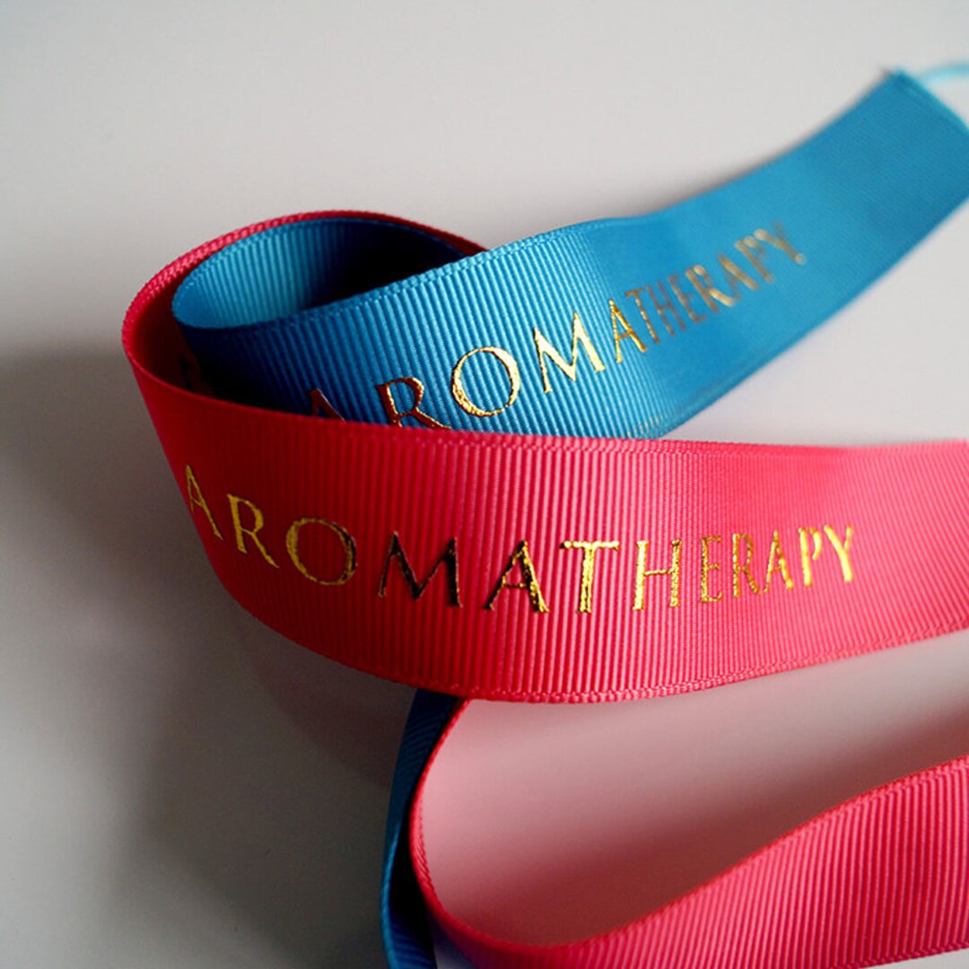 Personalized Metallic Gold Logo Grosgrain Ribbon: Custom Branding, 100 ...