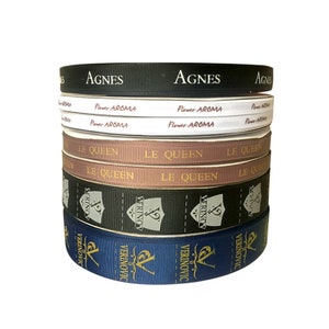 6 mm-75 mm Nuovo nastro Grosgrain economico Bomboniere personalizzate Nastro stampato per decorazioni per feste e matrimoni 100 iarde/rotolo