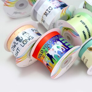 10 Yards Personalized Customized Satin Logo Ribbon Multicolor Printing ...