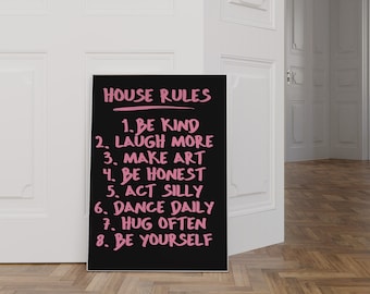 House Rules - Wall Art - Etsy