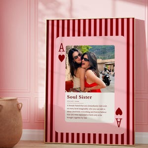 Cartas de baralho personalizadas, presente personalizado para melhor amigo, pôster personalizado moderno, colagem de fotos de amigos para sempre, presente para melhores amigos
