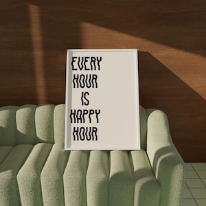 Happy Hour Print, Happy Hour Poster, Happy Hour Kunstdruck, Bar Cart Drucke, Bar druckbare Kunst, Cocktail Print, Bar Cart Decor