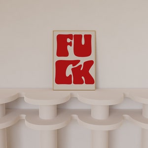 Fuck Print Poster, Bold Print, Typography Print, Fuck Po…