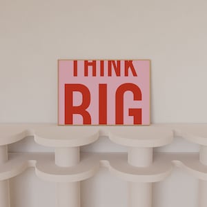 Think Big Print, Think Big Typography Quote, Motivational Art, Citations inspirantes, Inspirational Wall Art, Typography, Home Decor