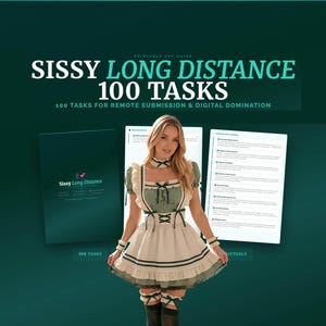 Sissy Long Distance 100 Tasks, Remote D/s Submission Guide Printable Checklist for LDR Couples