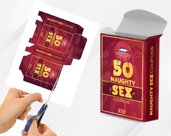 Printable Naughty Sex Coupons With Box 50 Kinky Sex Cards Sex  