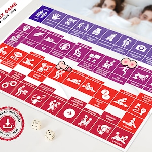 Printable Fantasy Sex Game For Adults, Sexy Christmas Gift for Her or Him, Naughty game for couples, Digital download Sex game for Christmas