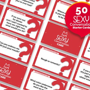 Démarreurs de conversation sexy imprimables, cartes de questions de conversation sexy Tinder, cartes de conversation de couple brise-glace, téléchargement immédiat