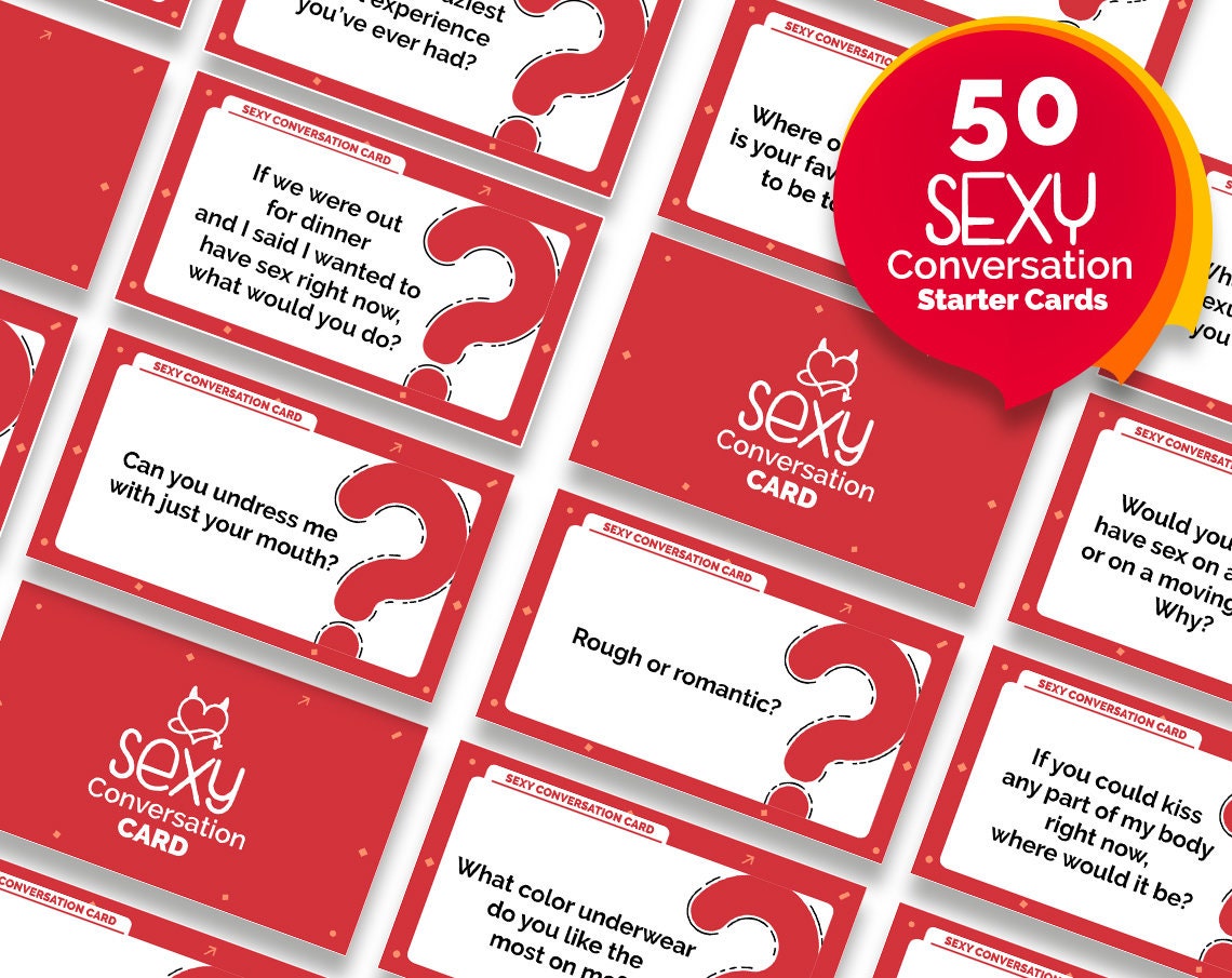 Printable Sexy Conversation Starters, Sexy Tinder Conversation Question Cards, Icebreaker Couple Conversation Cards, Instant Download