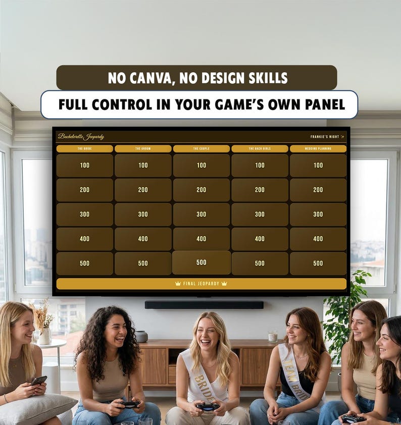 Interactive Bachelorette Jeopardy Party Game, Bridal Shower Trivia ...