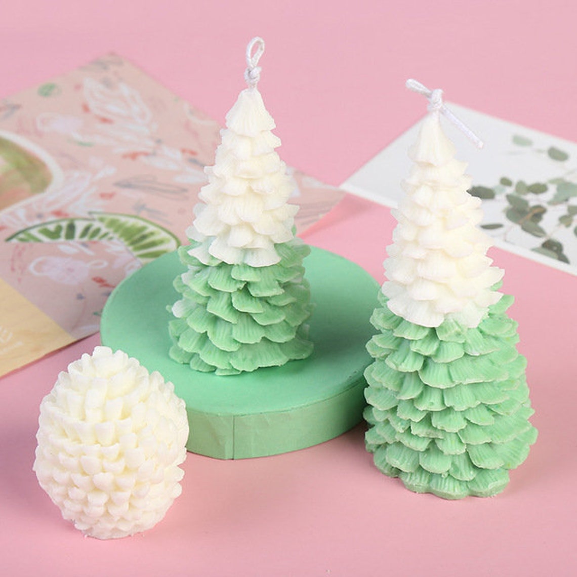 3D Christmas Tree Candle Mold silicone mold for candle making Etsy
