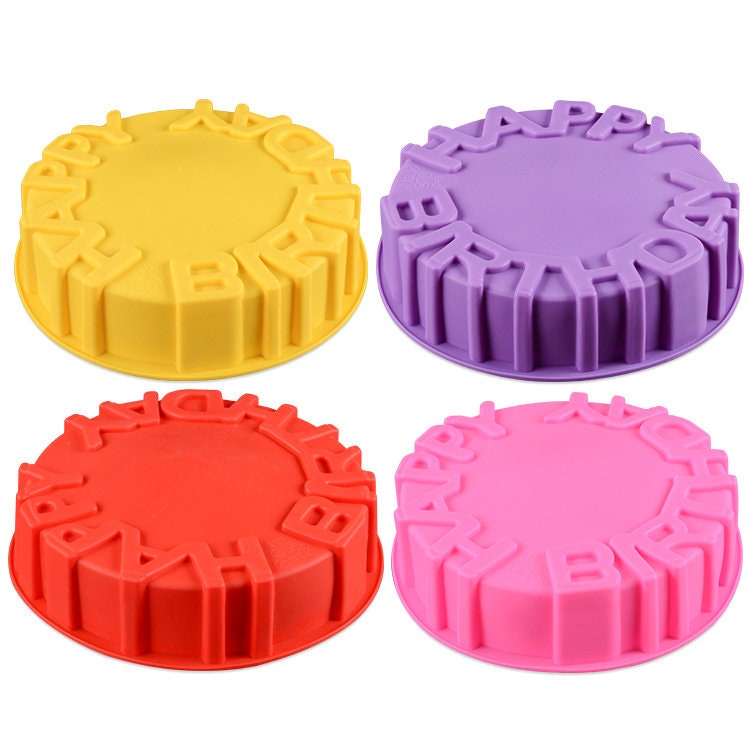 HAPPY BIRTHDAY Round Silicone Smash Mold cake mold