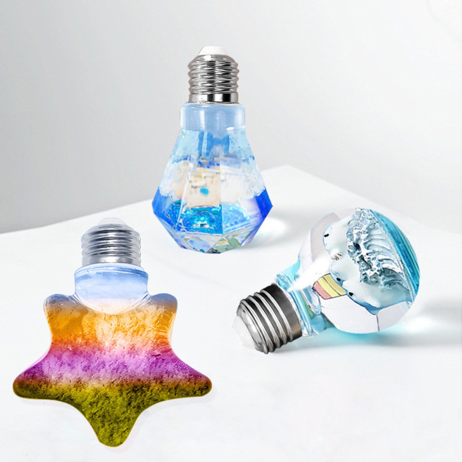 DIY light bulb resin molds LED light bulb silicone mold Etsy