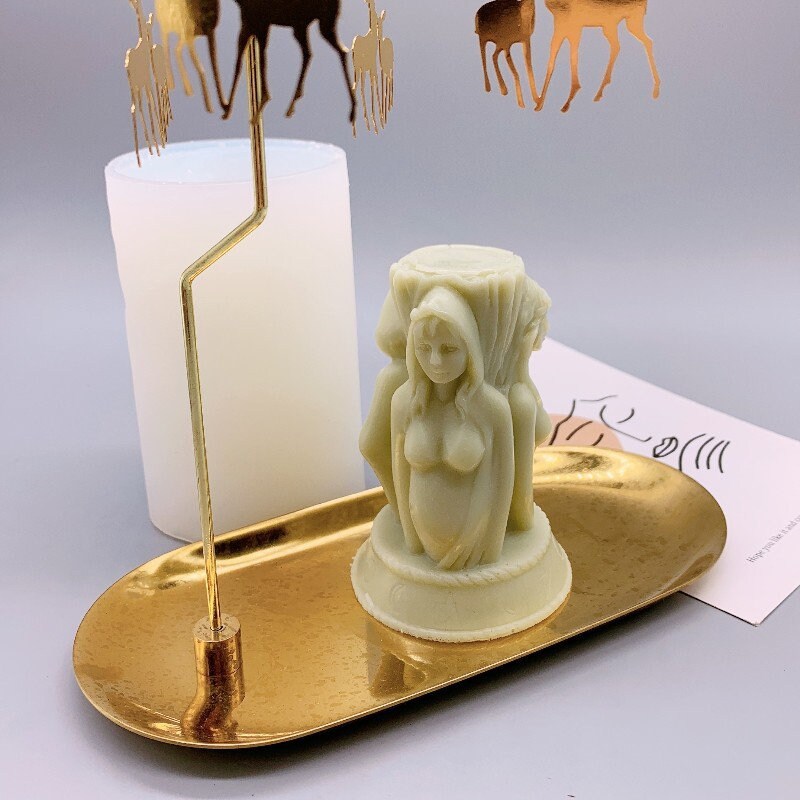 3D Goddess Body Candle Silicone Mold Pregnant woman Old witch Etsy