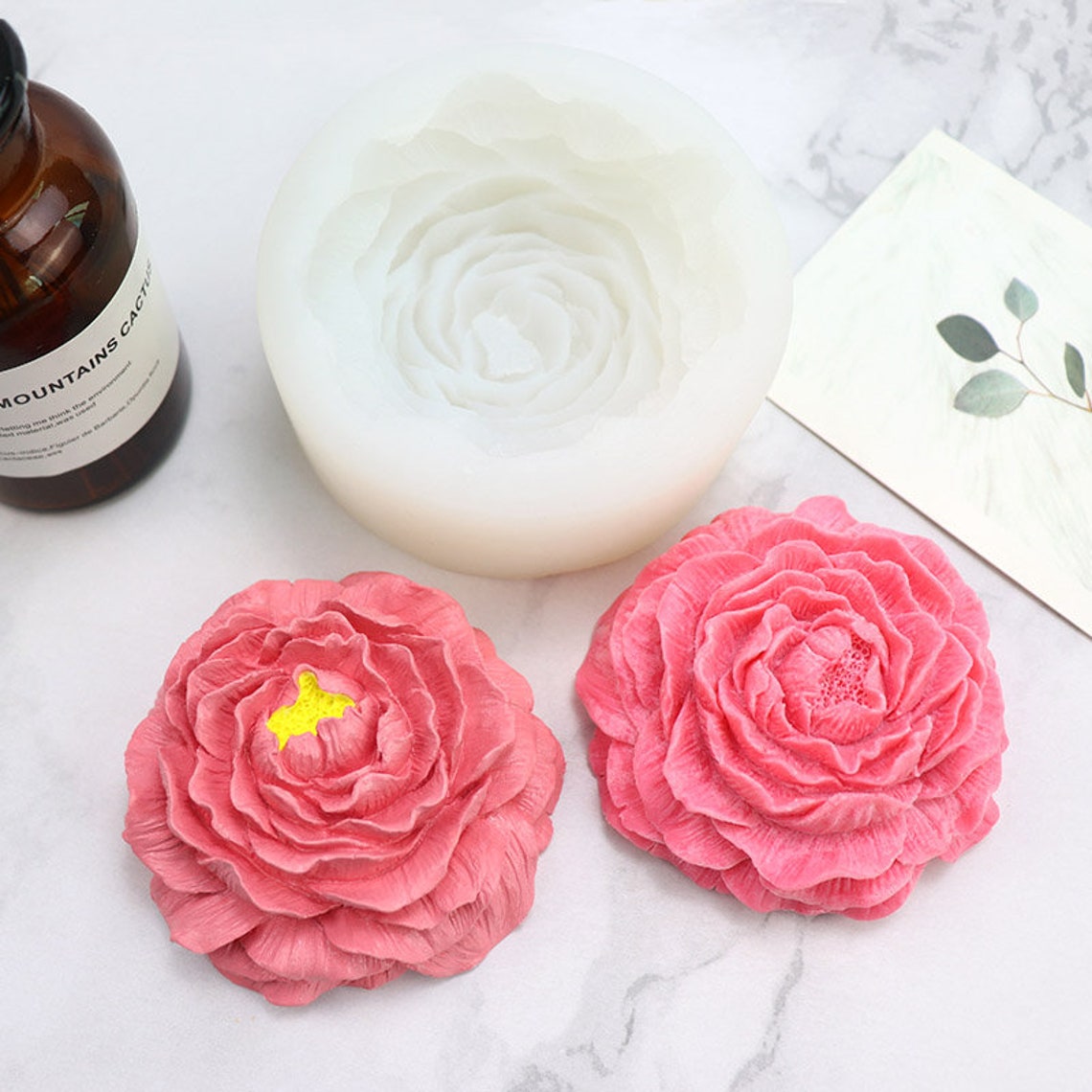 Large Rose flower Candle Mold silicone mold for candle making Etsy