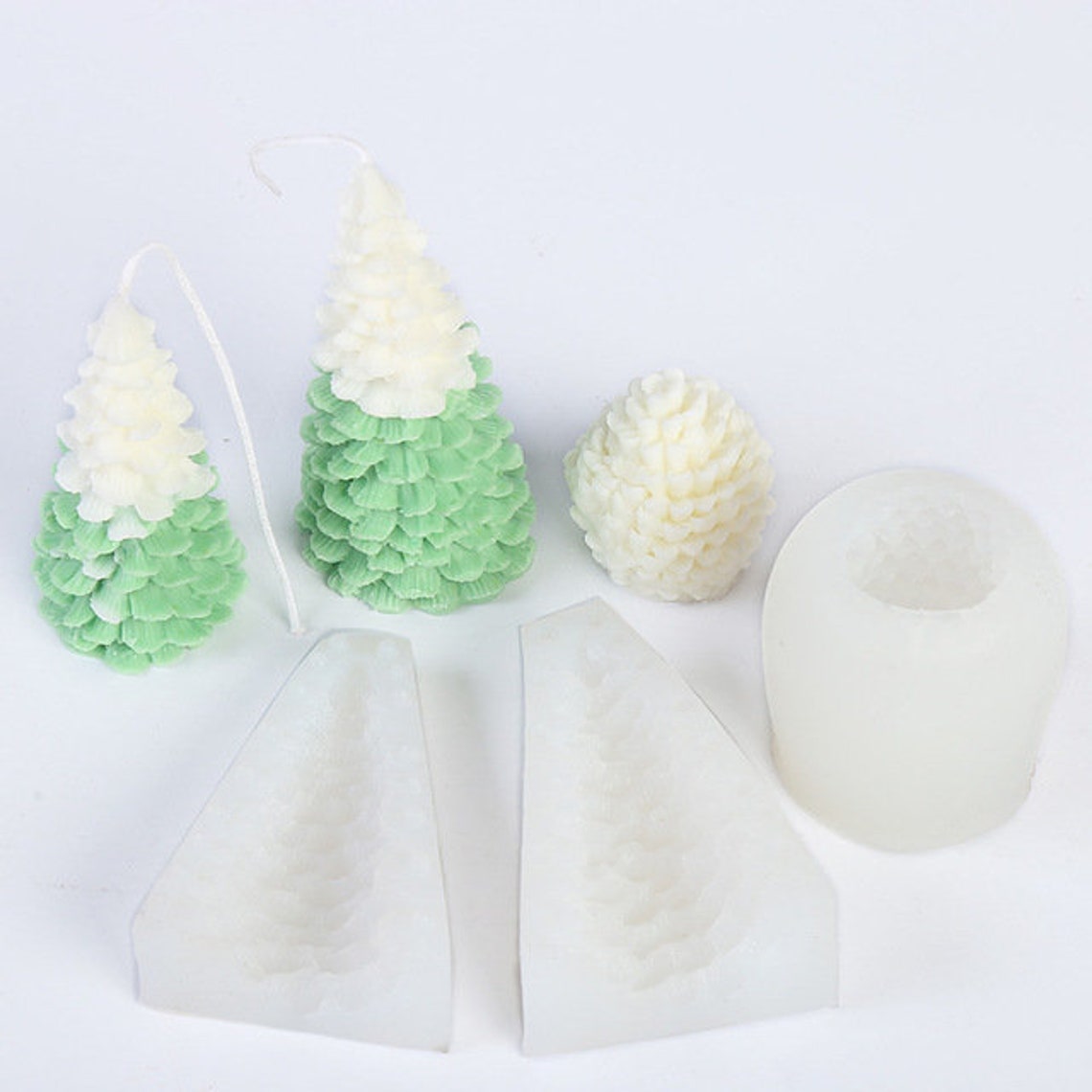 3D Christmas Tree Candle Mold silicone mold for candle making Etsy