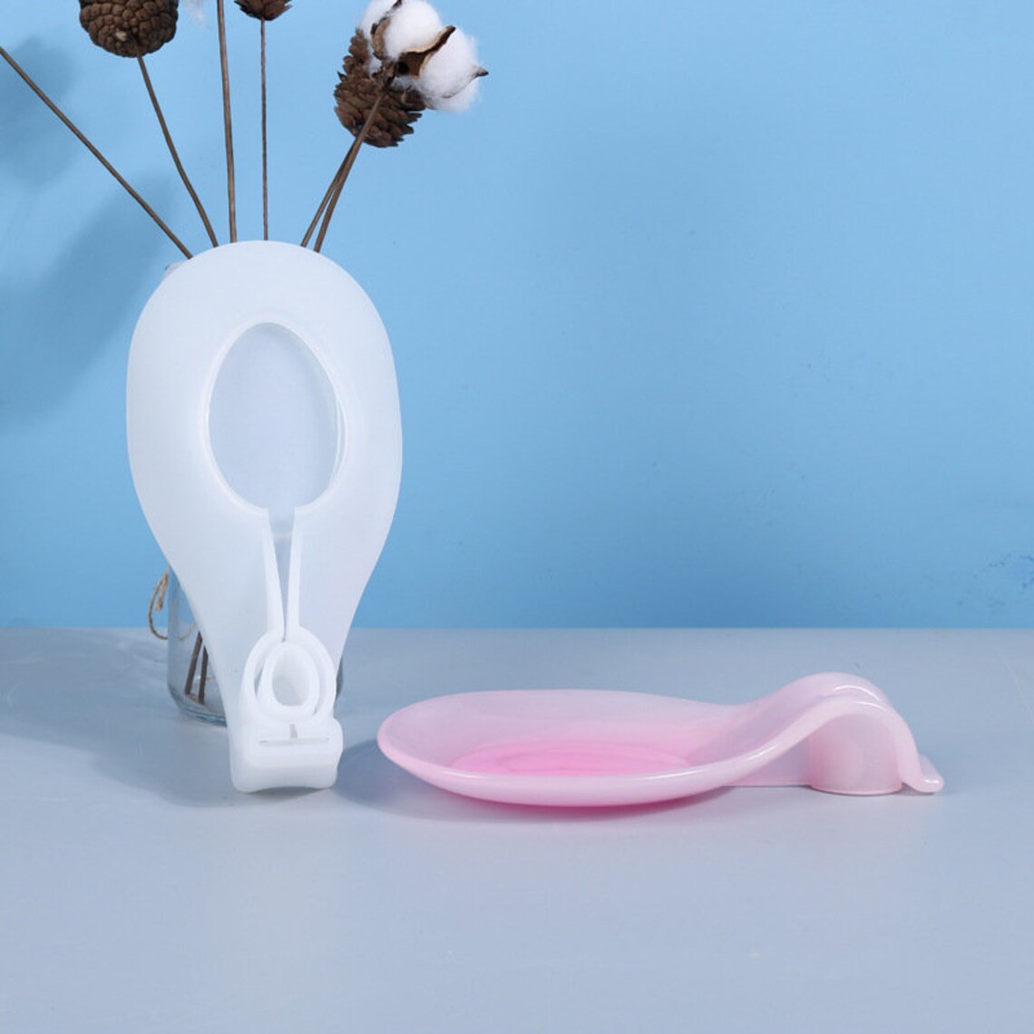Spoon Holder Silicone Resin Mold Kitchen Spoon Rest Tray Etsy