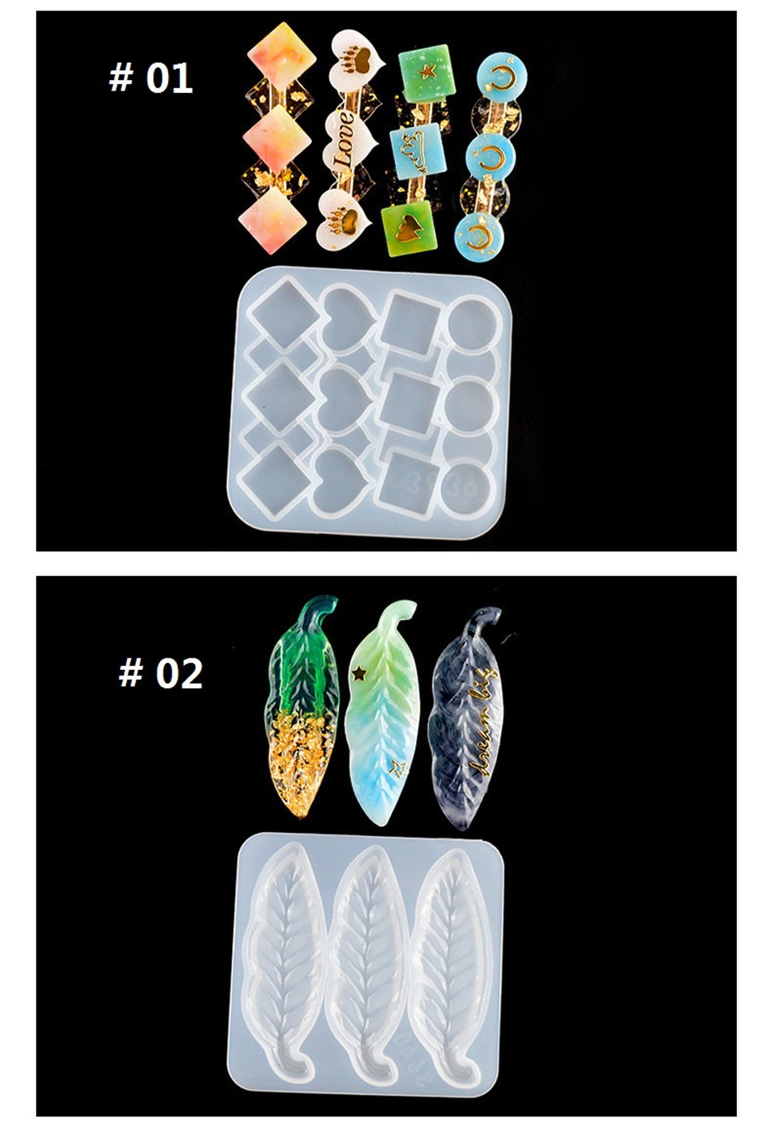 Hair Pin mold Silicone mold Hair clip resin mold Resin Etsy