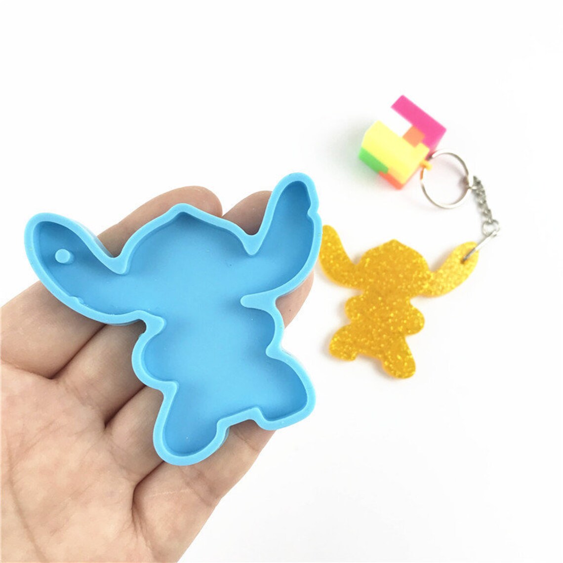 Stitch silicone keychain mold epoxy resin crafting mold Etsy