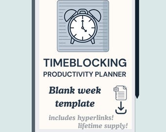 Time blocking productivity planner template for ReMarkable 2 / iPad (Digital Download) Cal Newport timeblocking