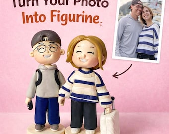 Benutzerdefinierte Paar Figurine, Foto, Ton Miniatur-Statue, Hochzeitstag Geschenk