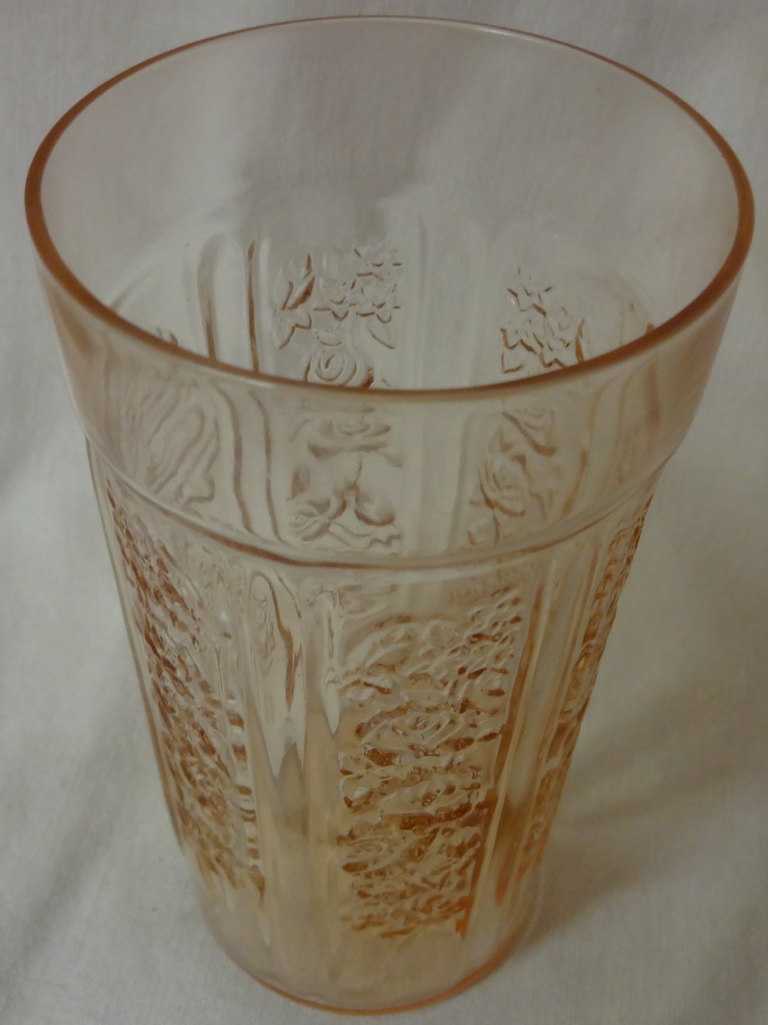 Sharon Pink Ice Tea Tumbler Thin 5.25" Federal Glass Company - Etsy