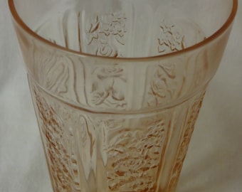 Sharon Pink Ice Tea Tumbler Thin 5.25" Federal Glass Company