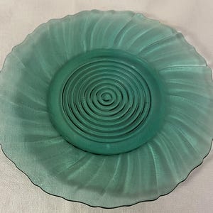 Swirl Ultramarine Dinner Plate 9.25&quot; Jeannette Glass Company