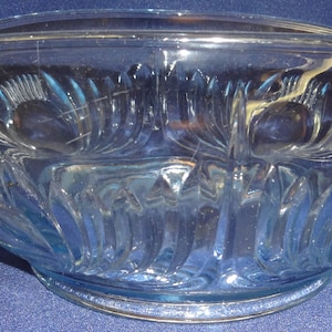 Maya Blue Bowl 12&quot; x 8&quot; Paden City Glass Company